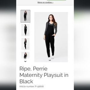 Ripe Perrie Maternity Playsuit in Black (Size Large)
